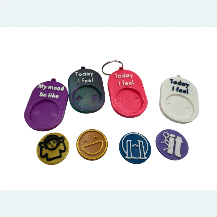 Interchangeable mood keychains